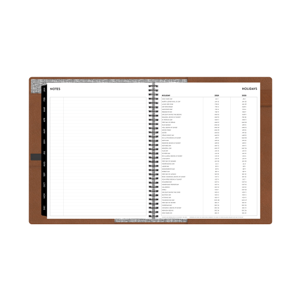 slide 3 of 8, Blue Sky Asmbld Weekly/Monthly Refillable Planning Calendar, 8-1/2'' X 11'', Tan, January To December 2024, 143989, 1 ct