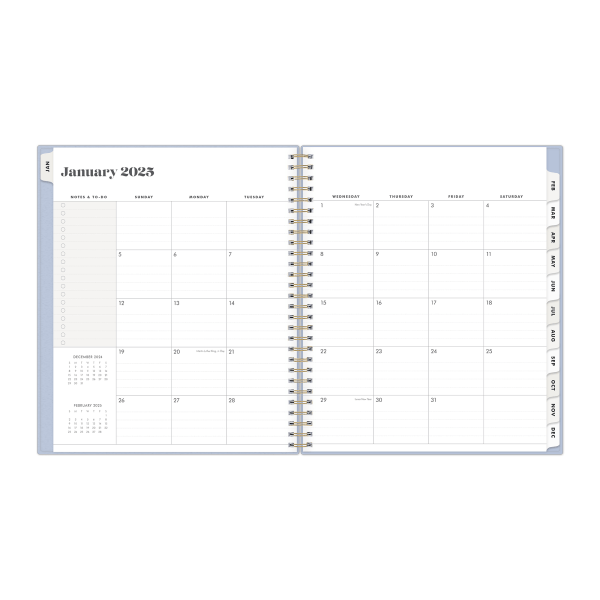 slide 4 of 7, 2025 Day Designer The Everygirl Monthly Planner, 8"" X 10"", Soft Blue, January To December, 1 ct
