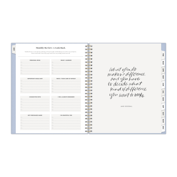 slide 2 of 7, 2025 Day Designer The Everygirl Monthly Planner, 8"" X 10"", Soft Blue, January To December, 1 ct