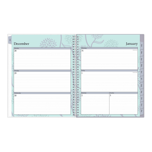 slide 3 of 5, Blue Sky Polypropylene Weekly/Monthly Planner, 8-1/2'' X 11'', Rue Du Flore, January To December 2021, 101602, 1 ct