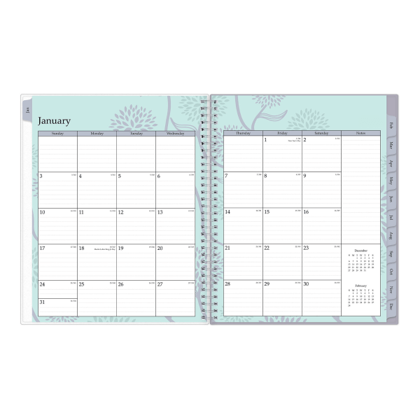 slide 4 of 5, Blue Sky Polypropylene Weekly/Monthly Planner, 8-1/2'' X 11'', Rue Du Flore, January To December 2021, 101602, 1 ct