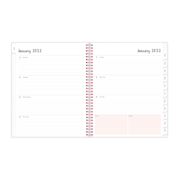 slide 4 of 5, Blue Sky Frosted Weekly/Monthly Safety Wirebound Planner, 8-1/2'' X 11'', Joselyn, January To December 2022, 110394, 1 ct