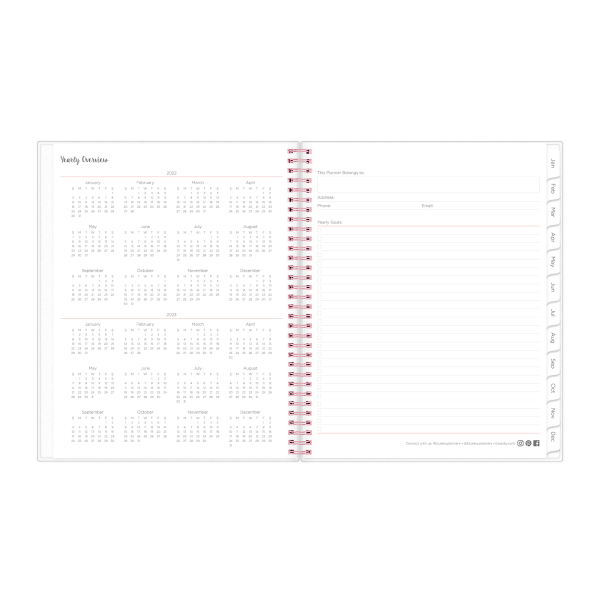 slide 2 of 5, Blue Sky Frosted Weekly/Monthly Safety Wirebound Planner, 8-1/2'' X 11'', Joselyn, January To December 2022, 110394, 1 ct