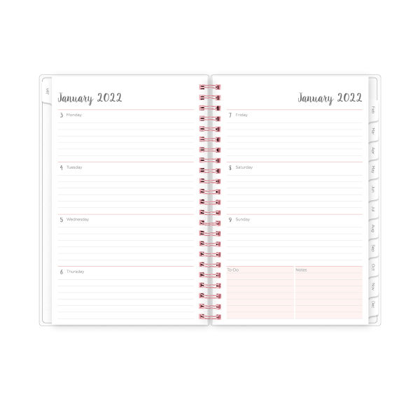 slide 2 of 5, Blue Sky Frosted Weekly/Monthly Safety Wirebound Planner, 5'' X 8'', Joselyn, January To December 2022, 110396-22, 1 ct