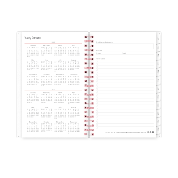 slide 4 of 5, Blue Sky Frosted Weekly/Monthly Safety Wirebound Planner, 5'' X 8'', Joselyn, January To December 2022, 110396-22, 1 ct