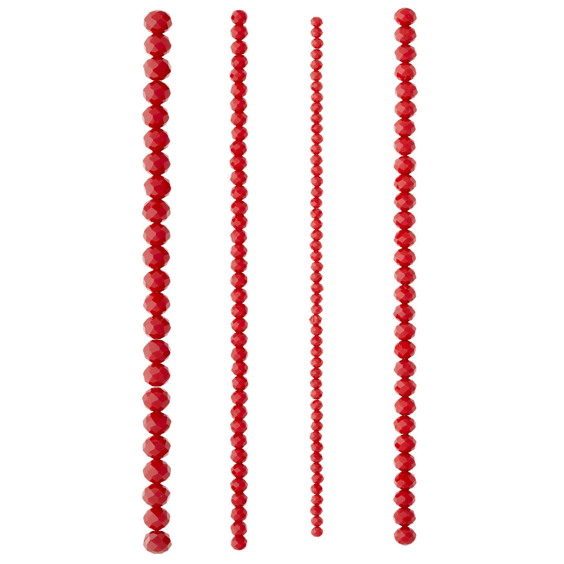 slide 3 of 3, Red Faceted Glass Rondelle Beads By Bead Landing, 3mm-8mm