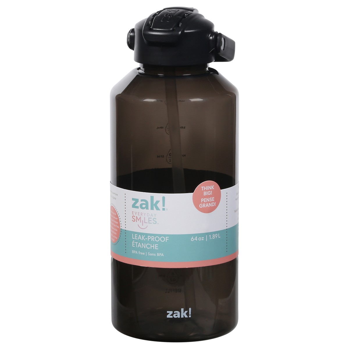 slide 4 of 4, Zak! Designs Everyday Smiles Leak Proof Water Bottle 1 ea, 1 ct