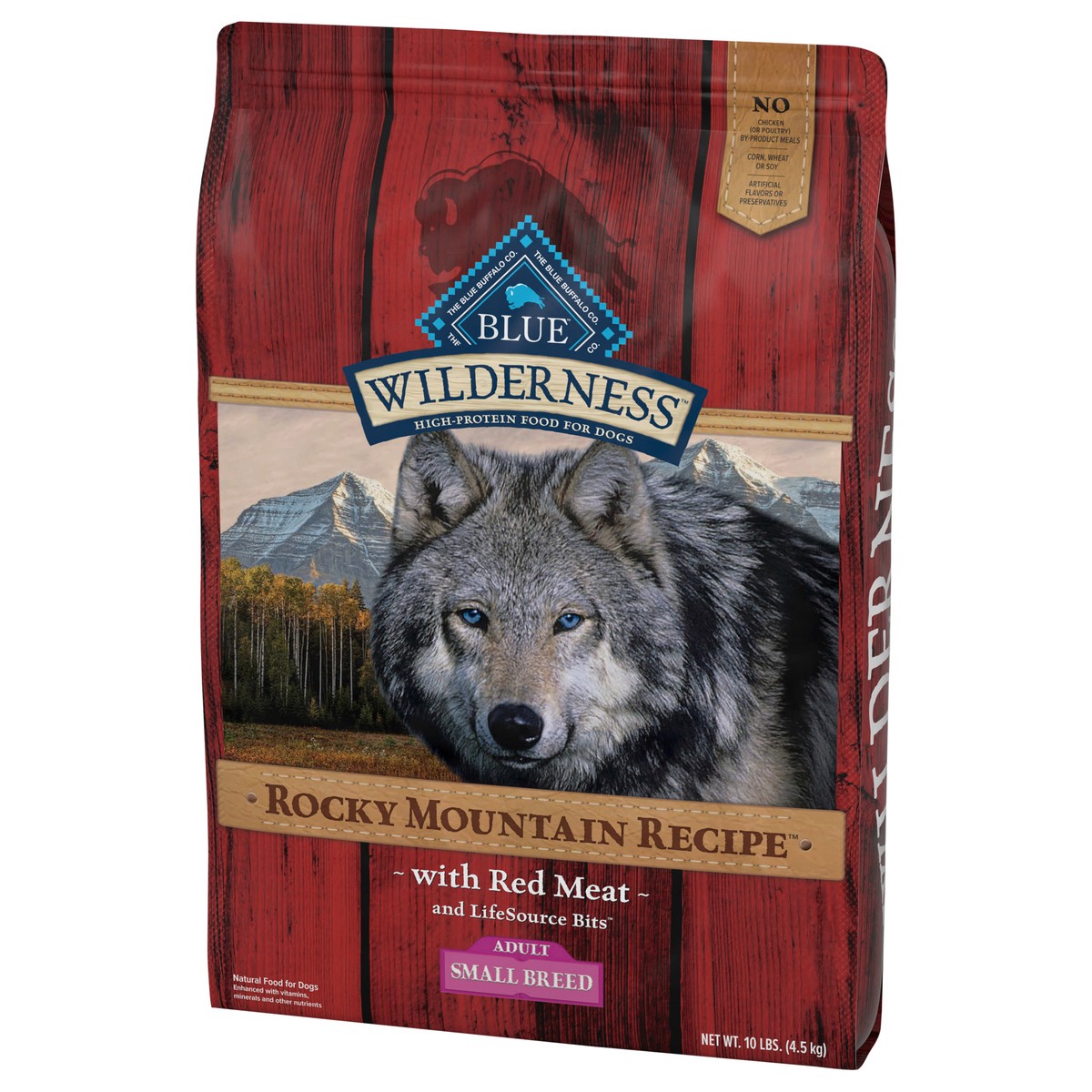 slide 11 of 12, Blue Buffalo Wilderness Rocky Mountain Recipe High Protein, Natural Adult Small Breed Dry Dog Food, Red Meat 10-lb, 10 lb