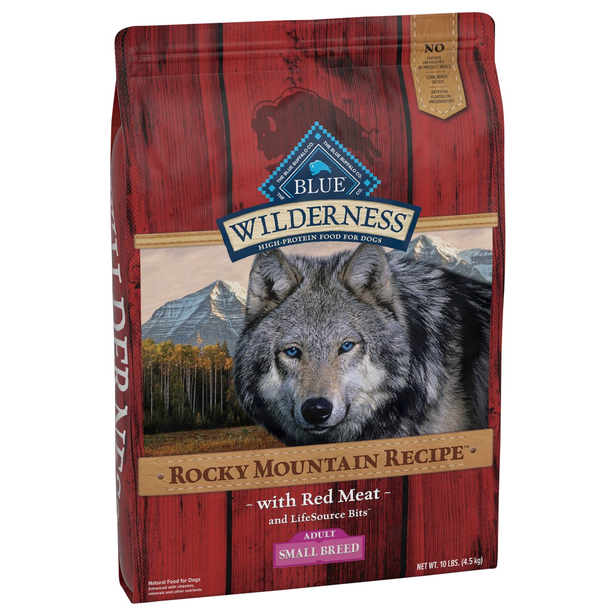 slide 4 of 12, Blue Buffalo Wilderness Rocky Mountain Recipe High Protein, Natural Adult Small Breed Dry Dog Food, Red Meat 10-lb, 10 lb