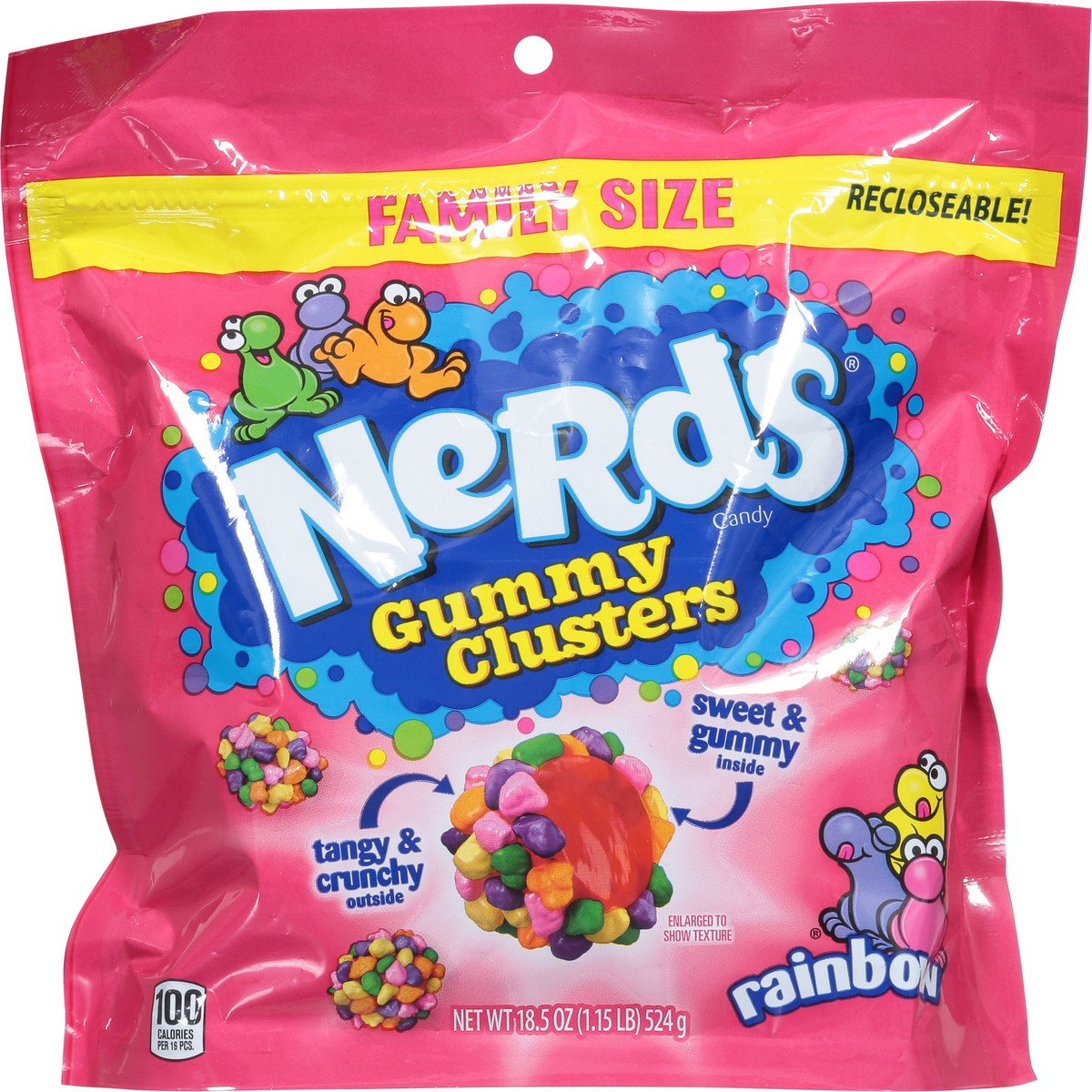 slide 12 of 14, NERDS 149577 Gummy Clusters Candy 18.5 oz. Pouch, 18.5 oz