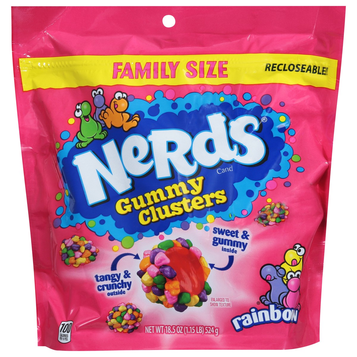 slide 11 of 14, NERDS 149577 Gummy Clusters Candy 18.5 oz. Pouch, 18.5 oz