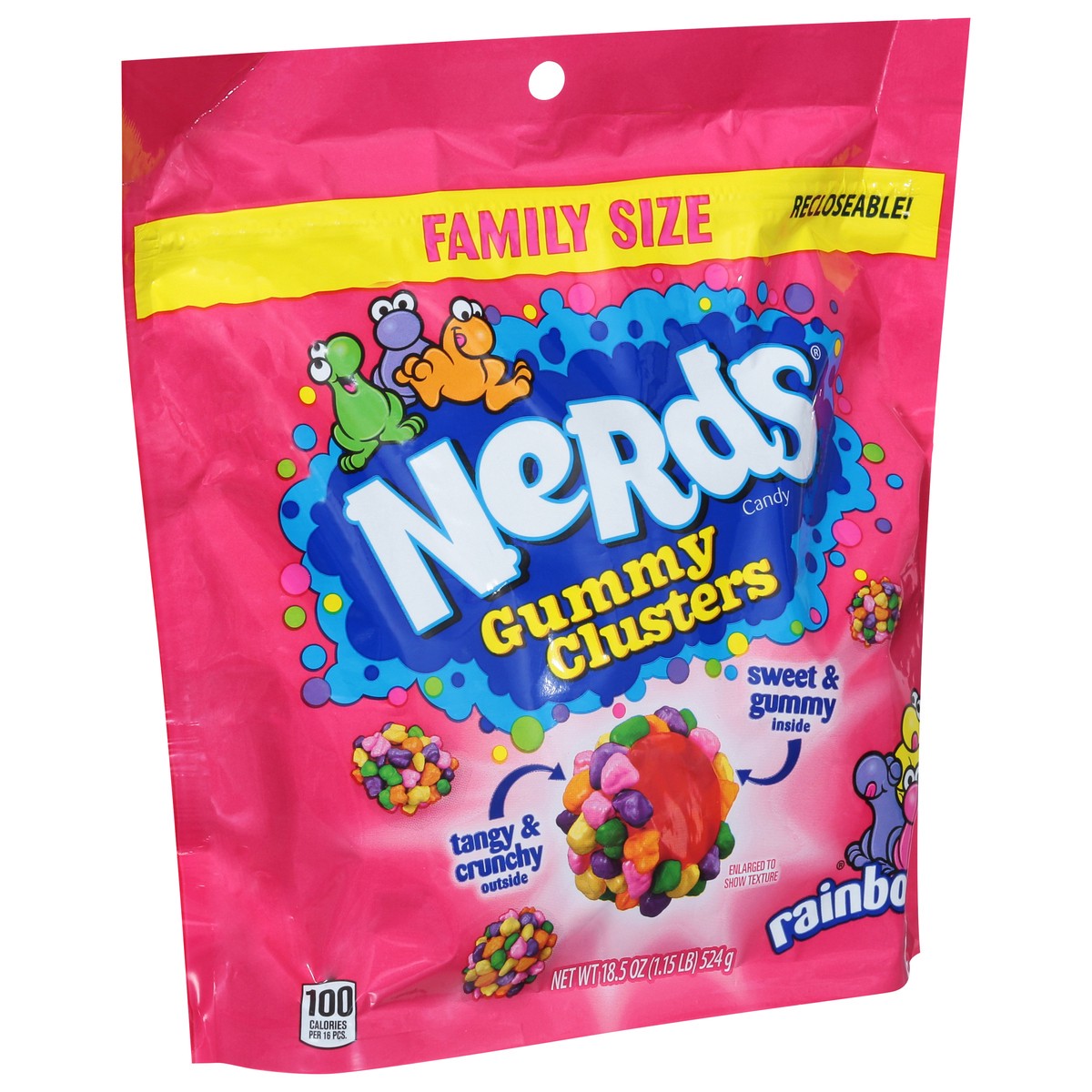 slide 6 of 14, NERDS 149577 Gummy Clusters Candy 18.5 oz. Pouch, 18.5 oz