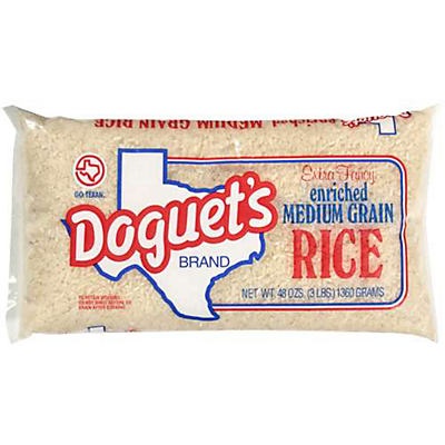 slide 1 of 1, Doguet's Medium Grain Rice, 3 lb