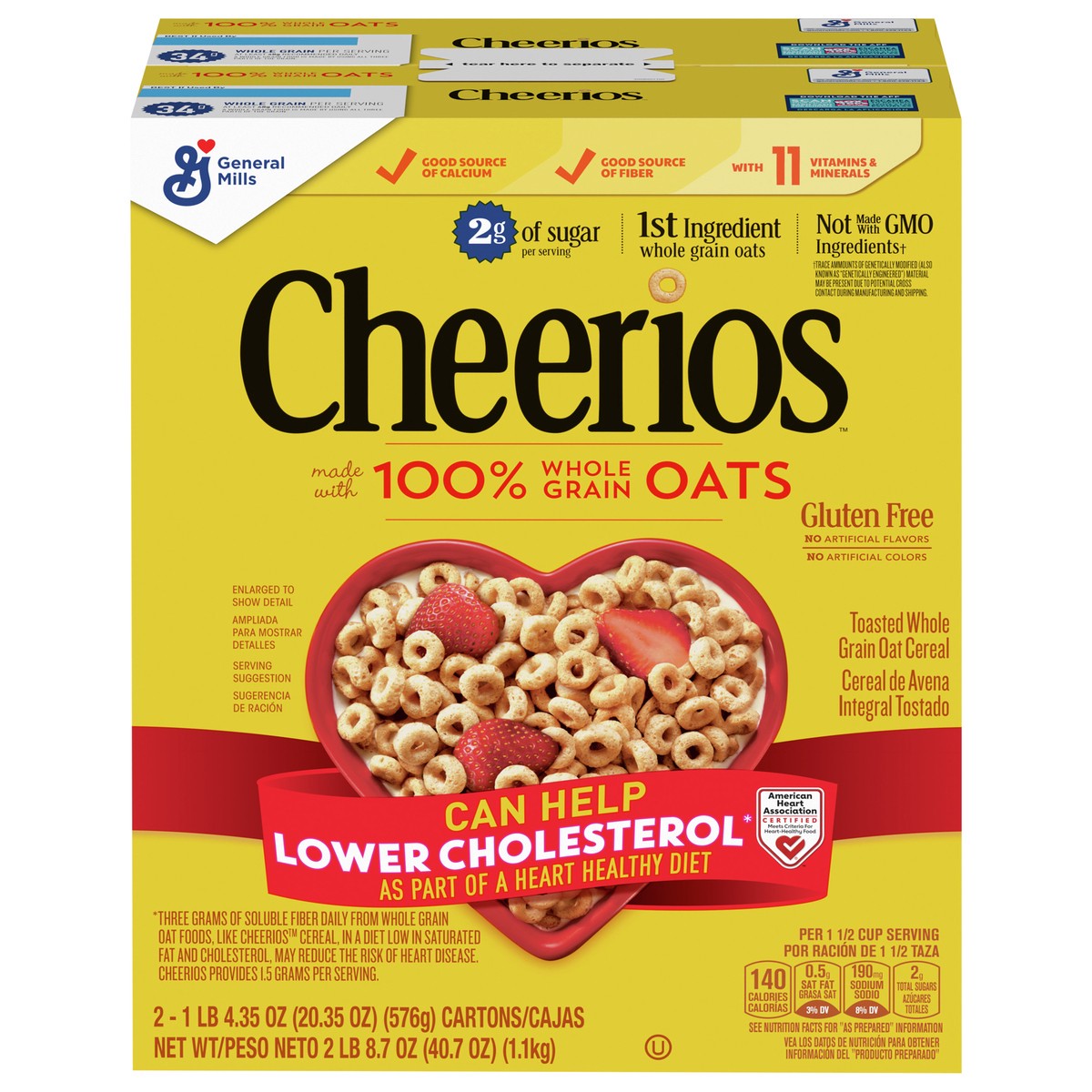 slide 1 of 9, Cheerios Twin Pack, 2 ct; 20.53 oz