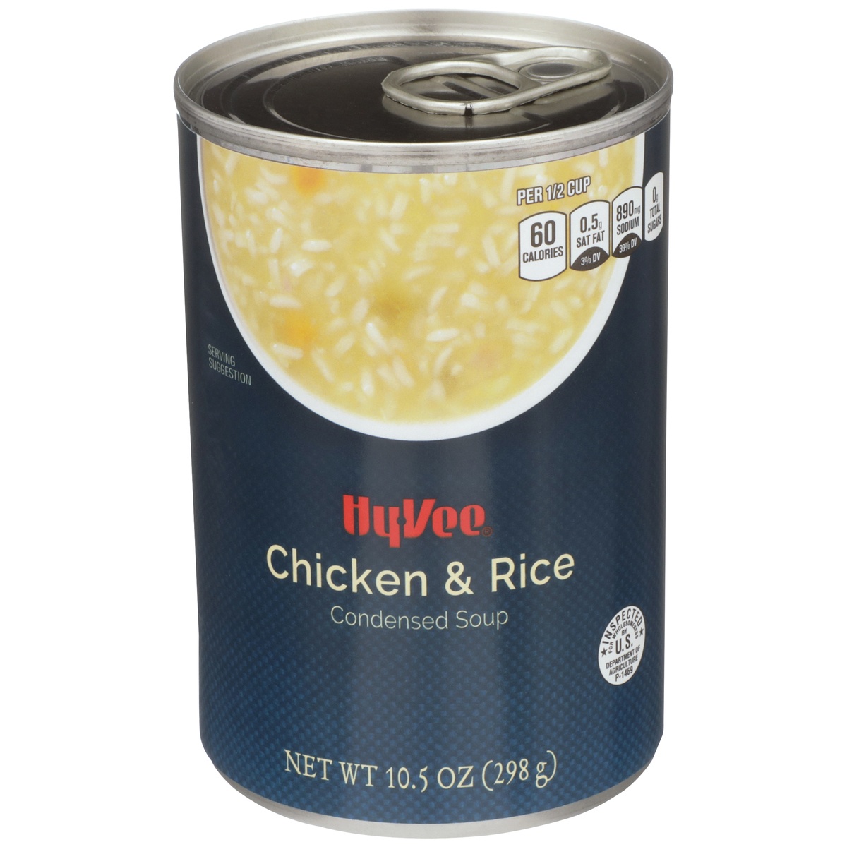 slide 1 of 1, Hy-vee Chicken & Rice Condensed Soup, 10.5 oz