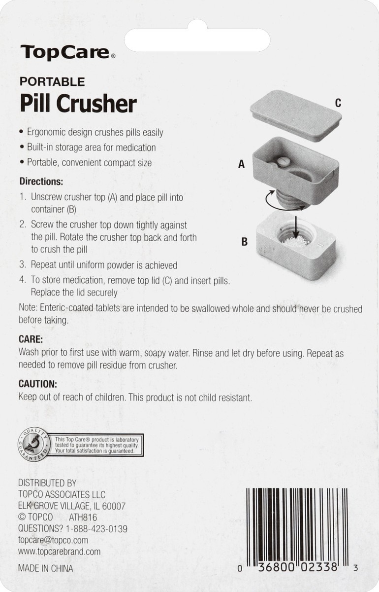 slide 6 of 6, TopCare Pill Crusher, Portable, 1 ct