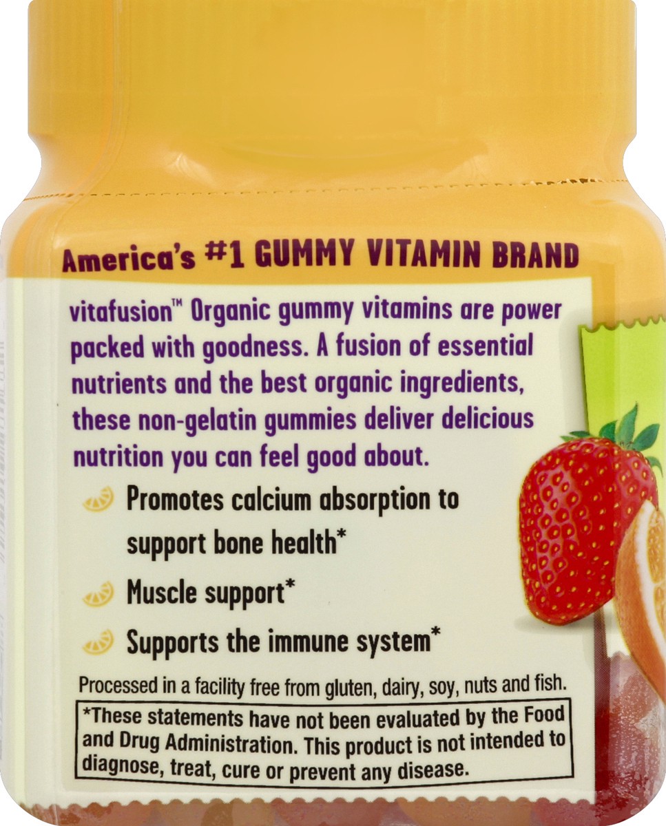 slide 3 of 6, vitafusion Organic D3 Gummy Vitamin, 90 Count - Non-GMO, Gluten-Free, Dairy-Free, No Gelatin, No HFCS, 90 ct