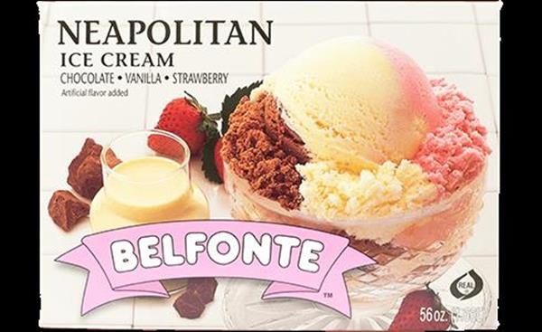 slide 1 of 1, Belfonte Belfonte Neapolitan Ice Cream, 56 oz