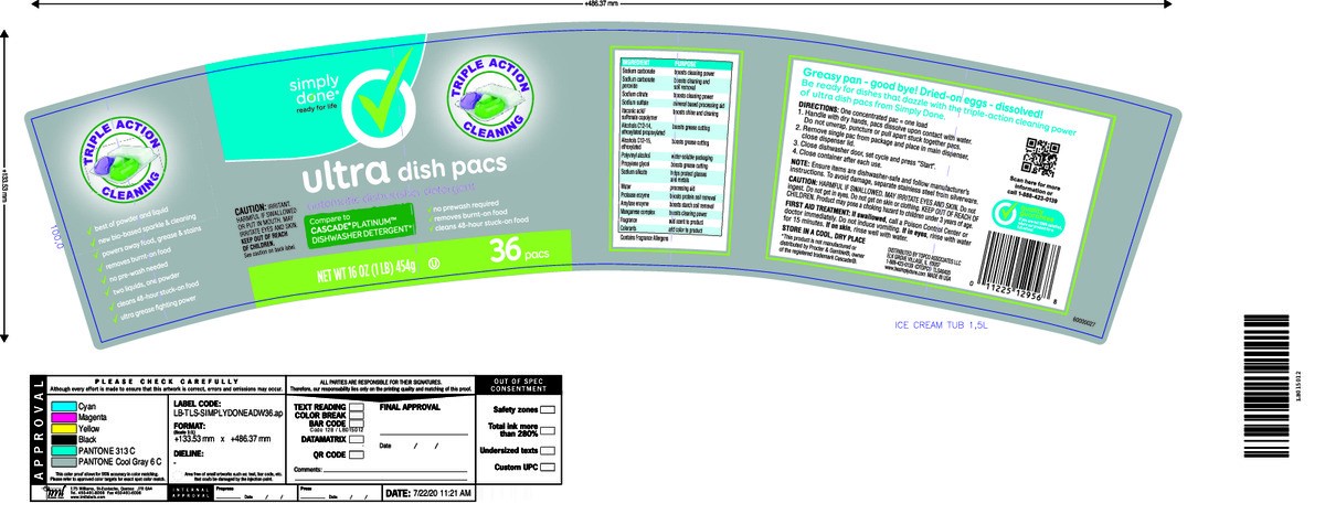 slide 10 of 15, Simply Done Ultra Dish Pacs 36 ea, 36 ct