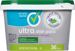 Simply Done Ultra Fresh Scent Dish Pacs 36 ea