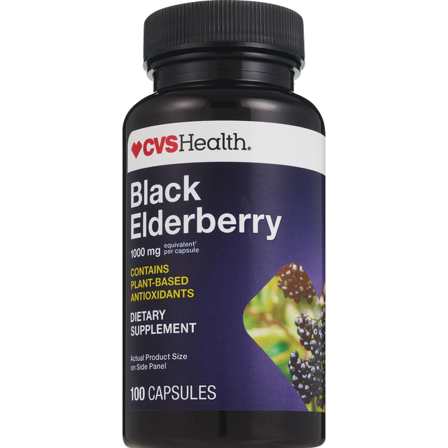 slide 1 of 1, CVS Health Elderberry 1000Mg Capsules, 100 ct