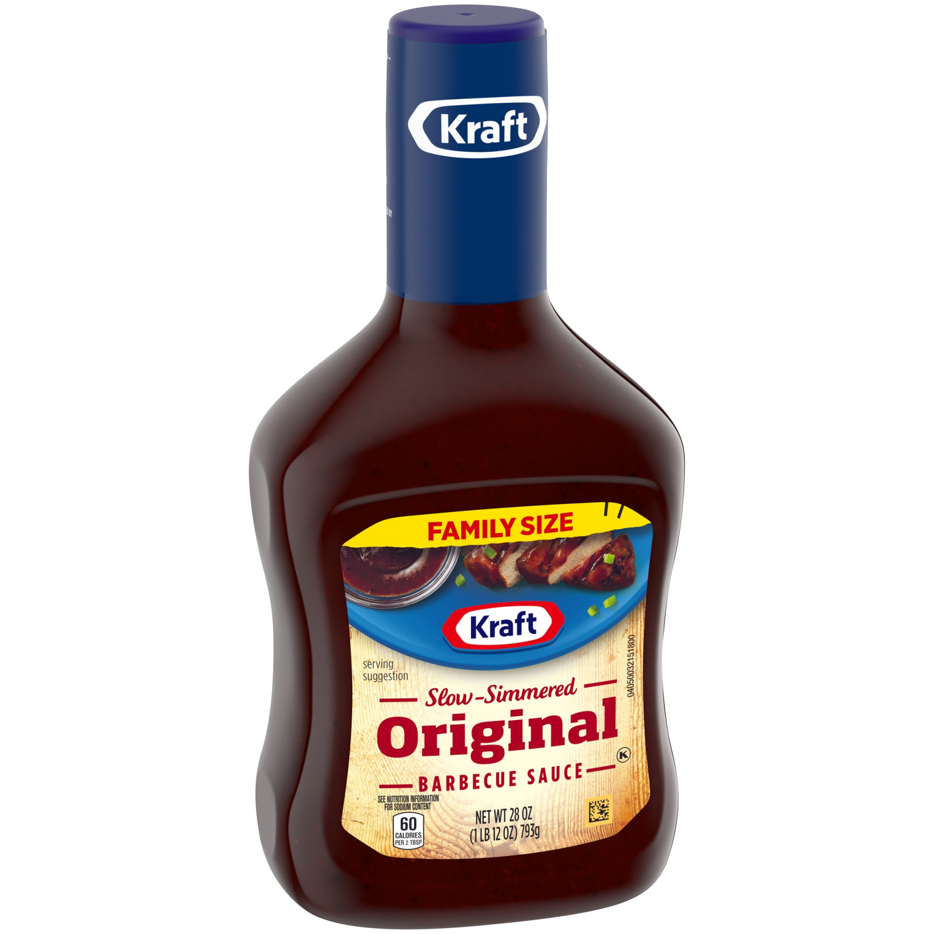 slide 5 of 7, Kraft Original Slow-Simmered Barbecue Sauce Family Size Bottle, 28 oz