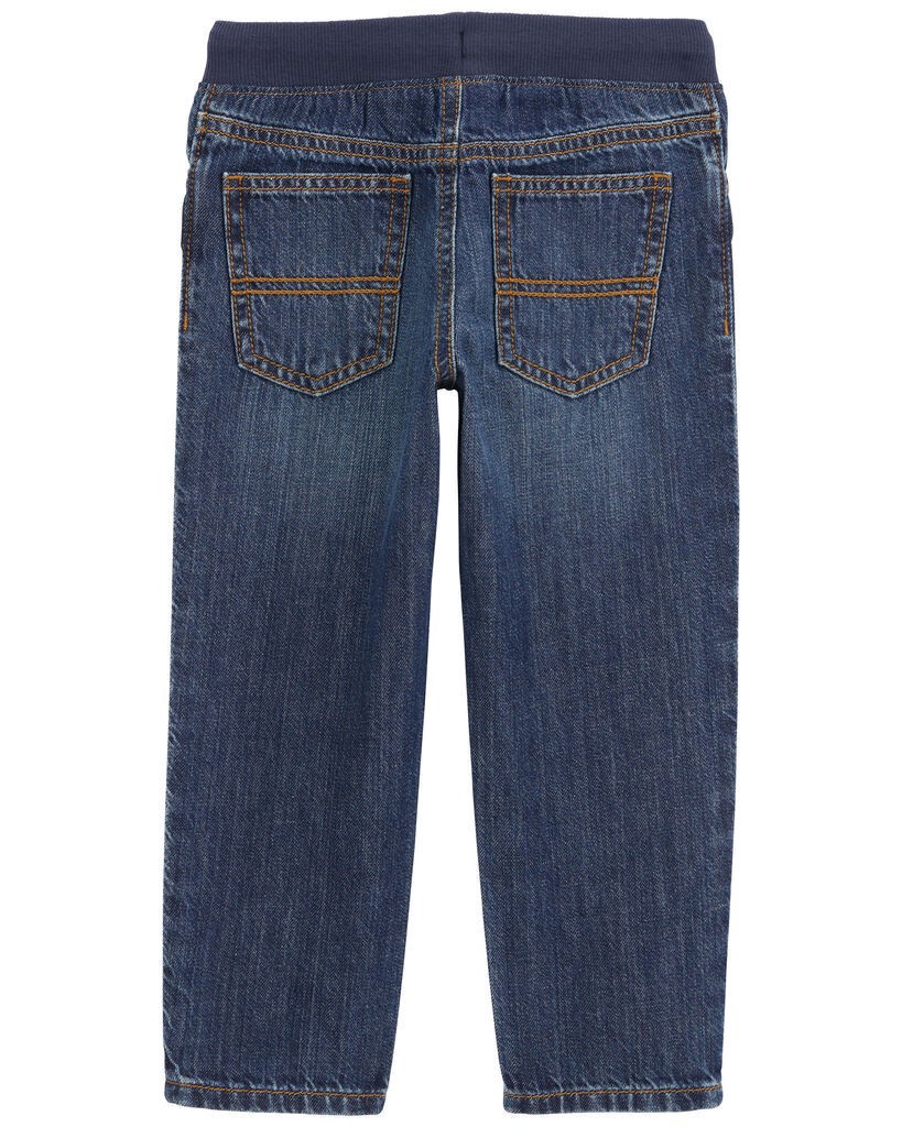 slide 2 of 3, Carter's Toddler Pull-On Jeans Blue 4T, 1 ct
