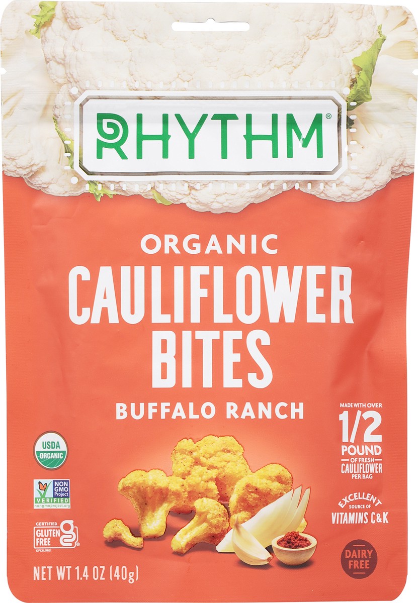 slide 6 of 9, Rhythm Superfoods Buffalo Ranch Cauliflower Bites, 1.4 oz