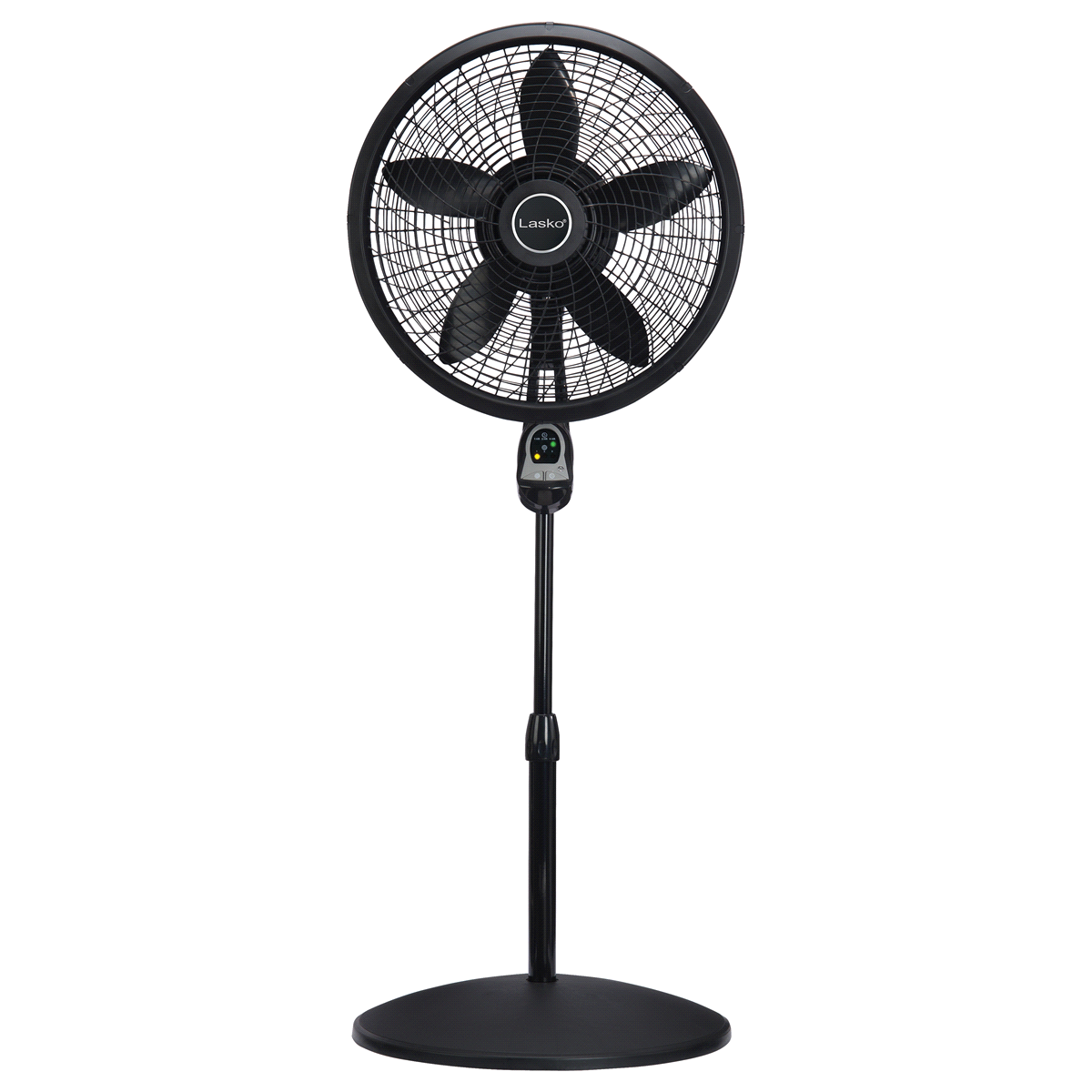 slide 1 of 1, Lasko 18" Remote Control Cyclone Pedestal Fan, Black, Model 1843, 18 in