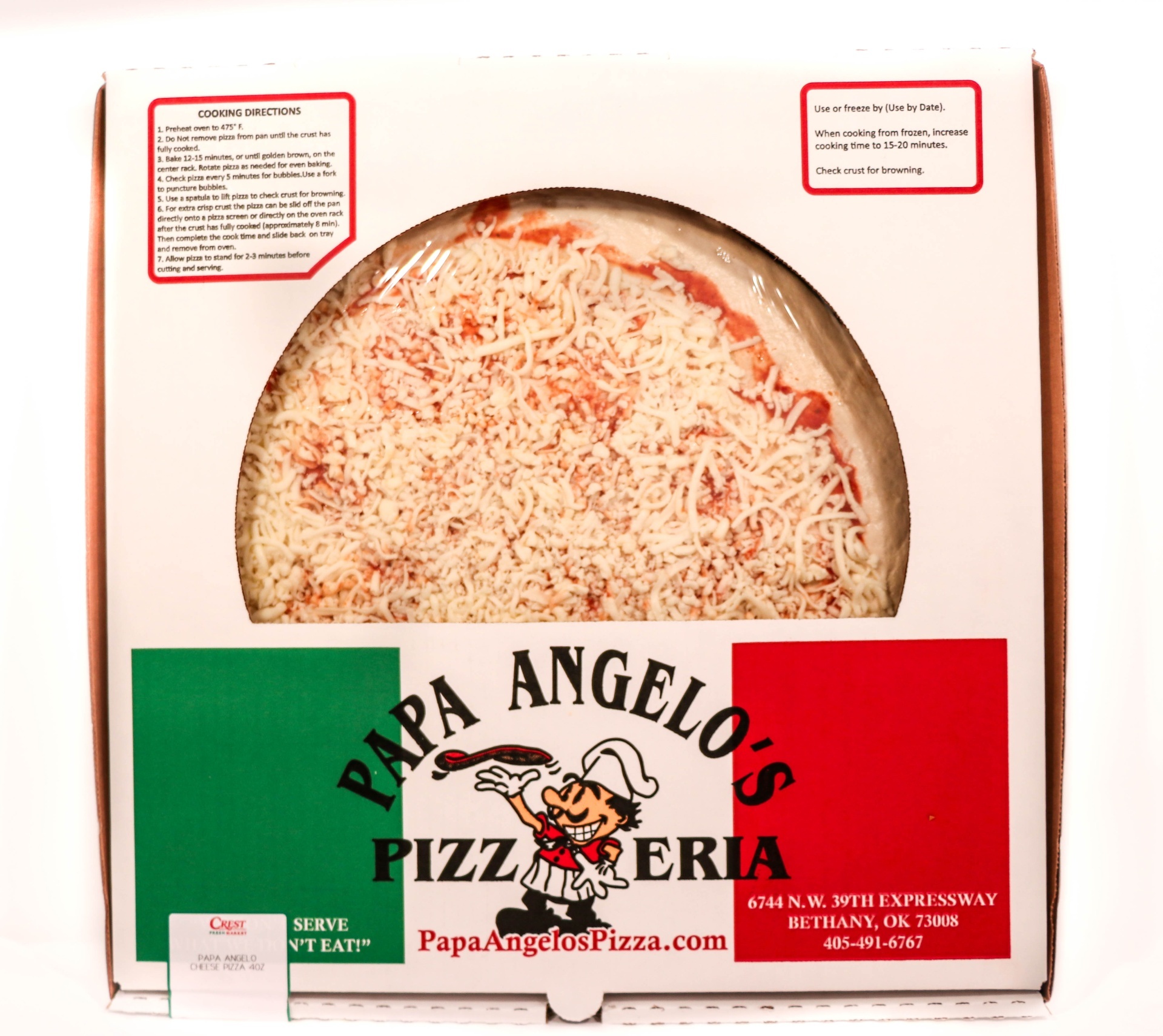 slide 1 of 1, Papa Angelo's Cheese Pizza 16'', 40 oz