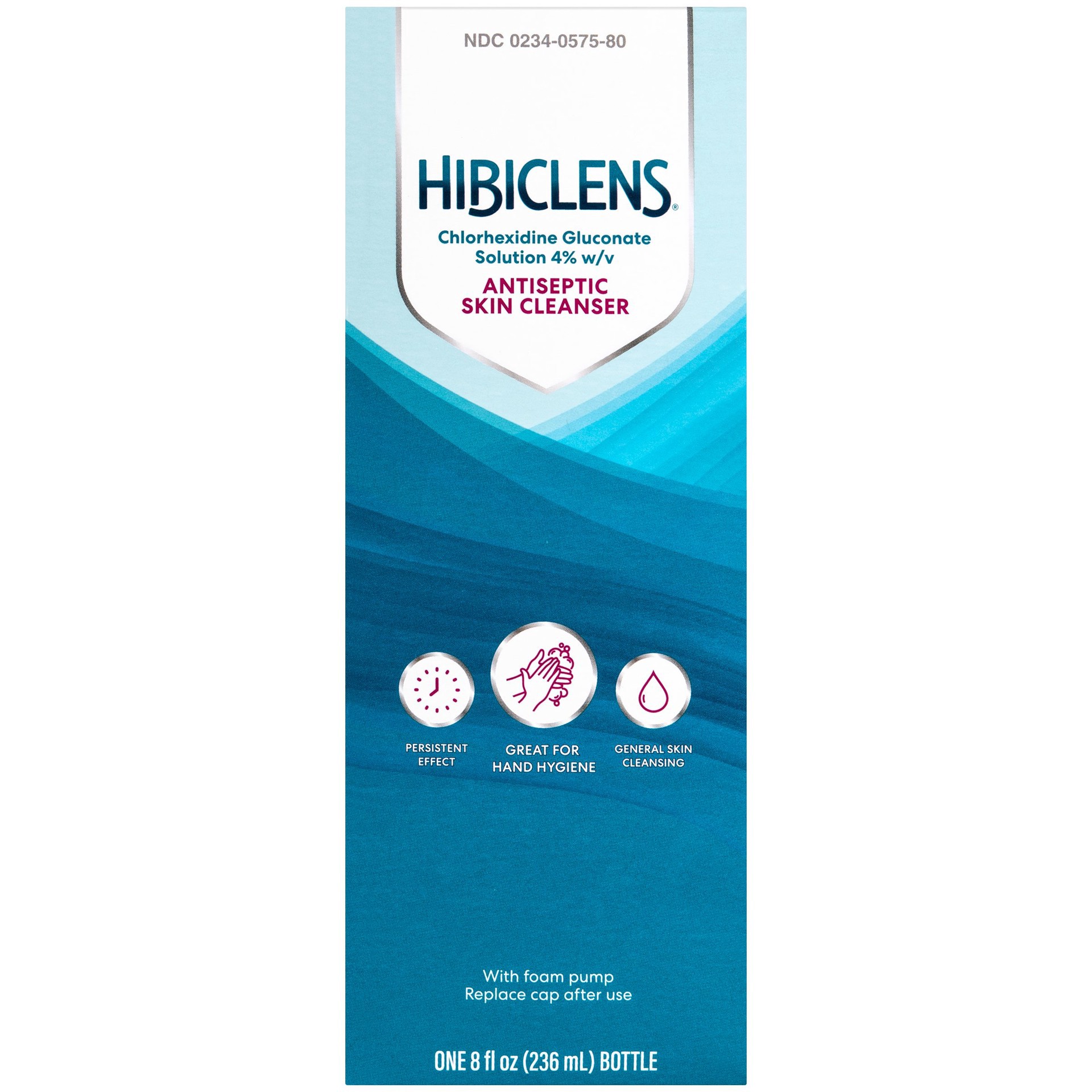 slide 1 of 1, Hibiclens Antiseptic Skin Cleanser with Built-in Pump - 8 fl. oz., 8 fl oz