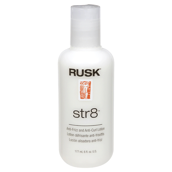 slide 1 of 2, Rusk Str8 Anti-Frizz and Anti-Curl Lotion, 6 oz