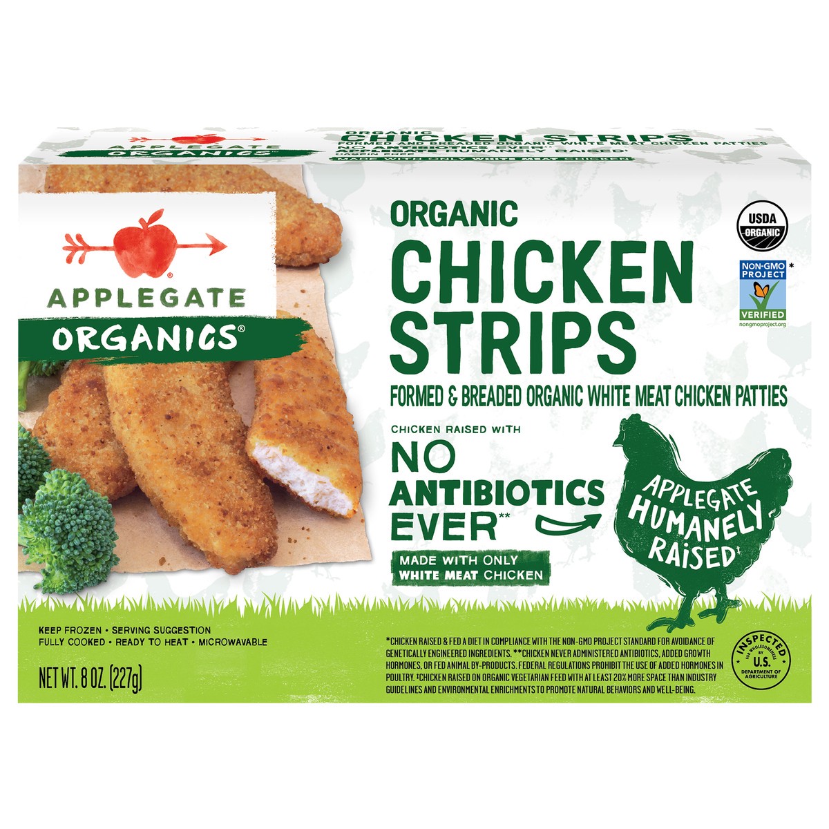 slide 1 of 8, Applegate Chicken Strips, 8 oz