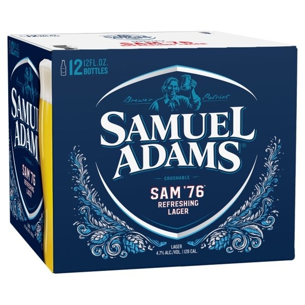 slide 1 of 1, Samuel Adams Sam '76 Crushable Craft Beer, Light & Flavorful, 12 ct; 12 fl oz