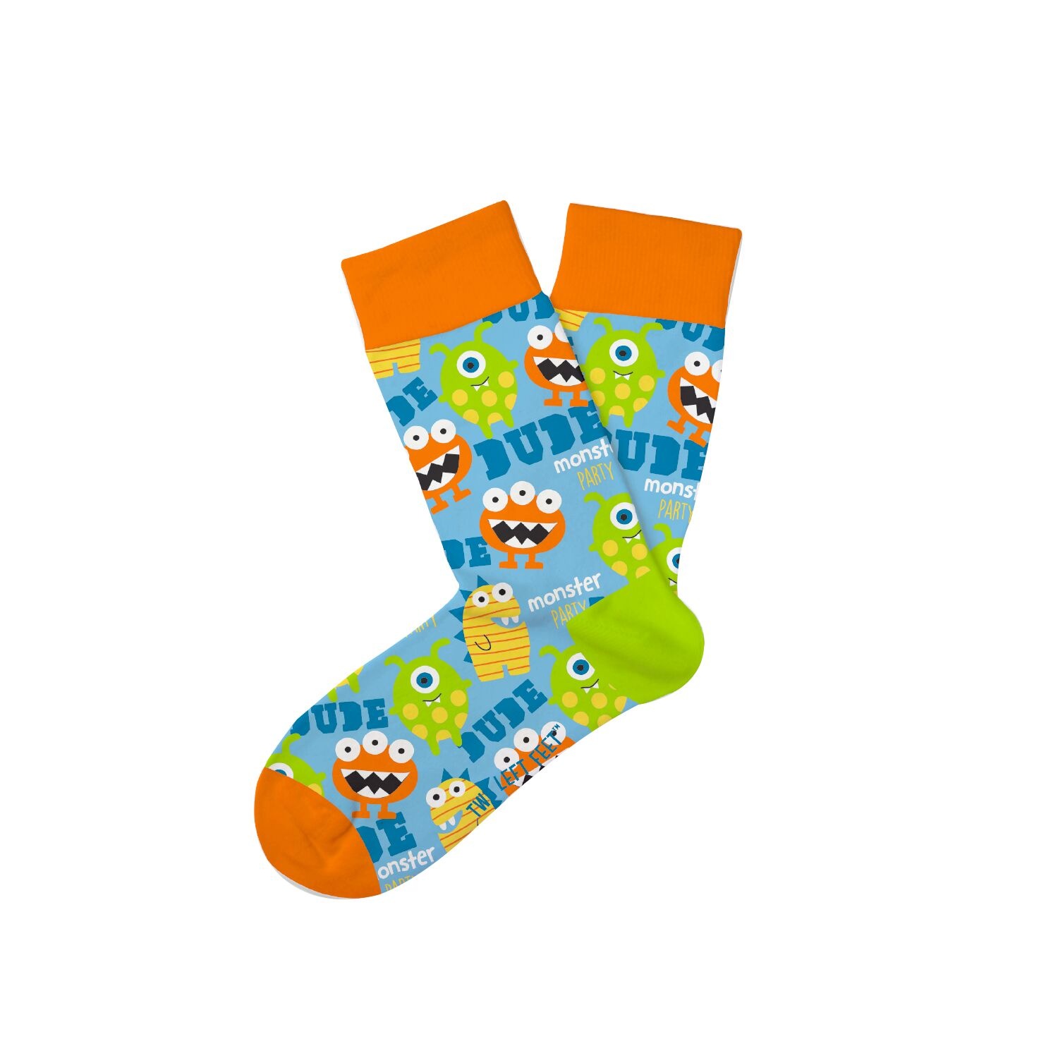 slide 1 of 1, Two Left Feet Monster Mash Big Kids Socks - 1 pair, 1 pair