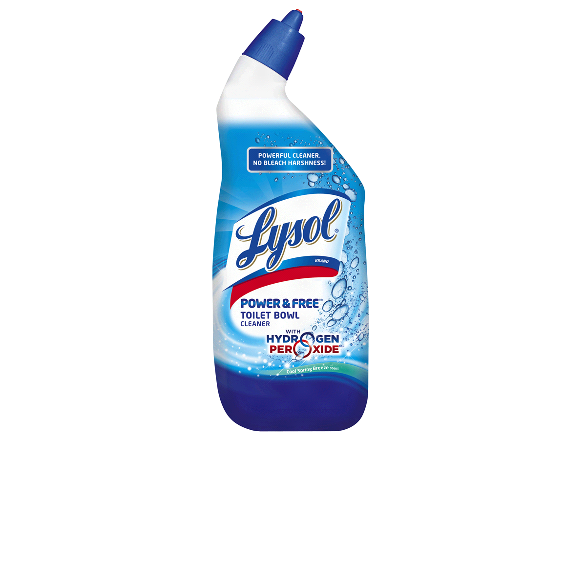 slide 1 of 1, Lysol Cool Spring Breeze with Hydrogen Peroxide 0% Bleach Toilet Bowl Cleaner, 24 oz