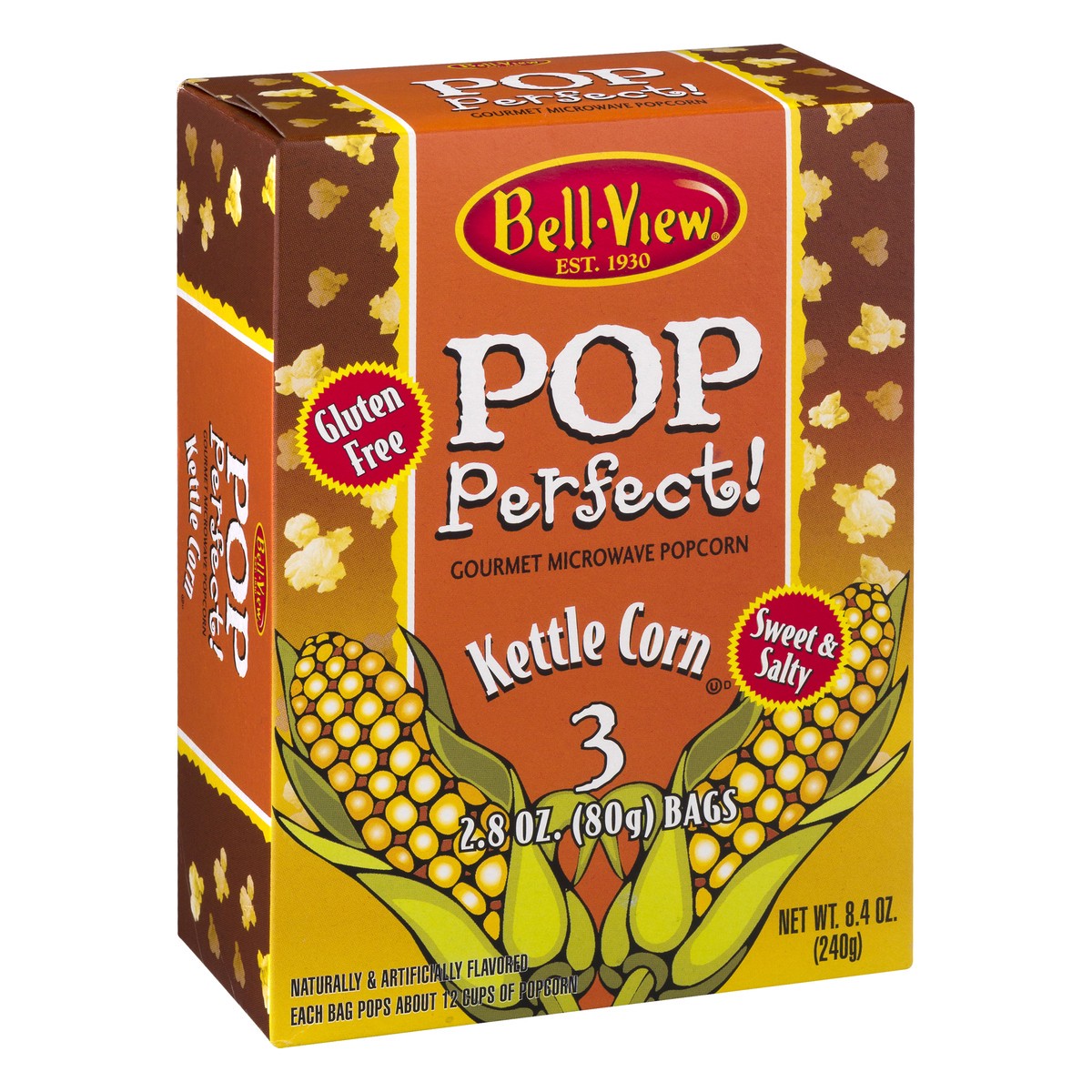 slide 5 of 13, Bell-View Gluten Free Sweet & Salty / Kettle Corn Microwave Popcorn 3 ea, 3 ct