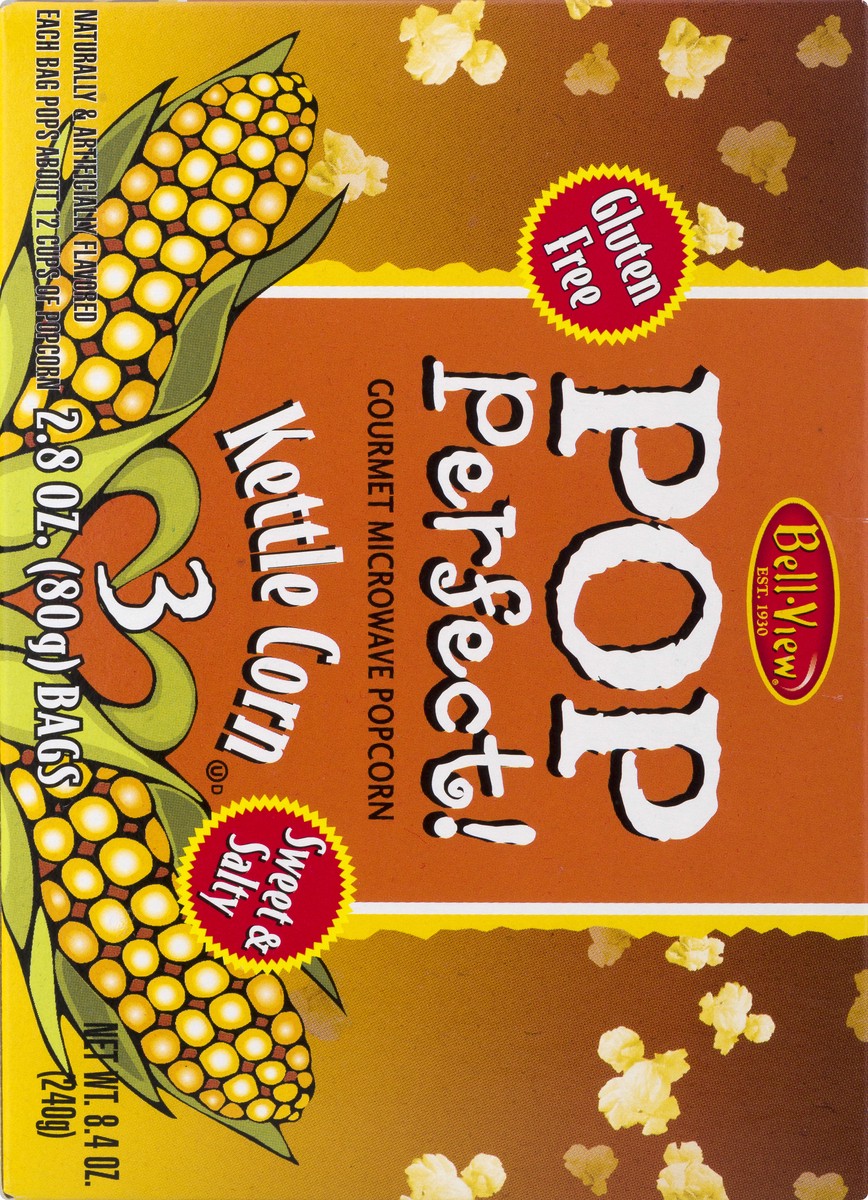 slide 7 of 13, Bell-View Gluten Free Sweet & Salty / Kettle Corn Microwave Popcorn 3 ea, 3 ct