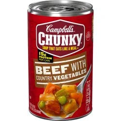 Campbell's Chunky Soup, Beef with Country Vegetables, 18.8 oz Can