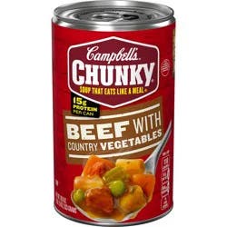Campbell's Chunky Soup, Beef with Country Vegetables, 18.8 oz Can
