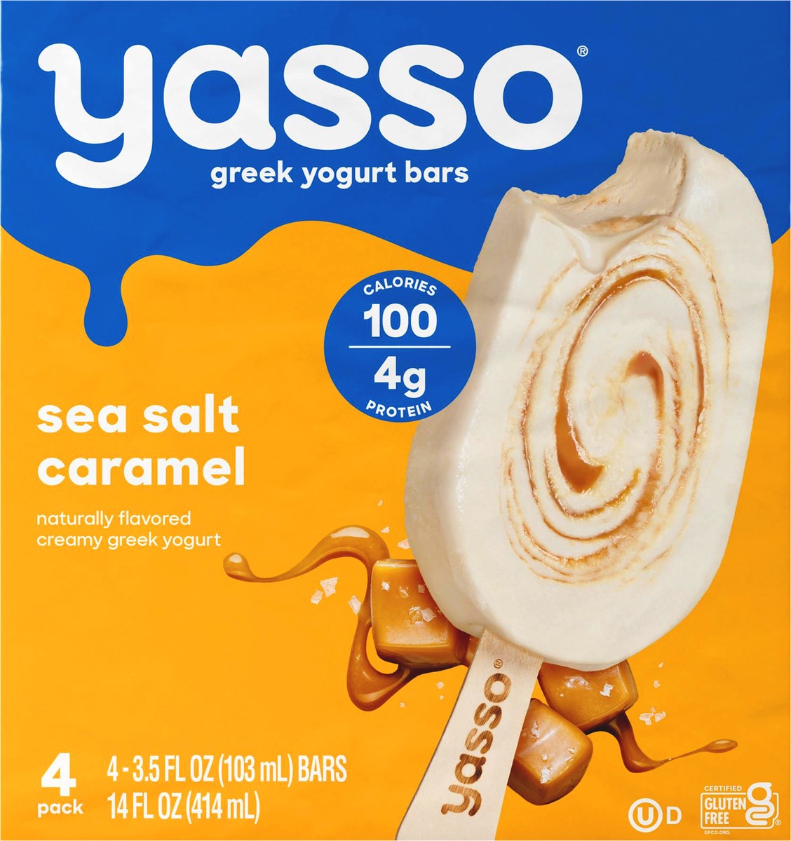 slide 7 of 9, Yasso Sea Salt Caramel Frozen Greek Yogurt Bars, 4 ct