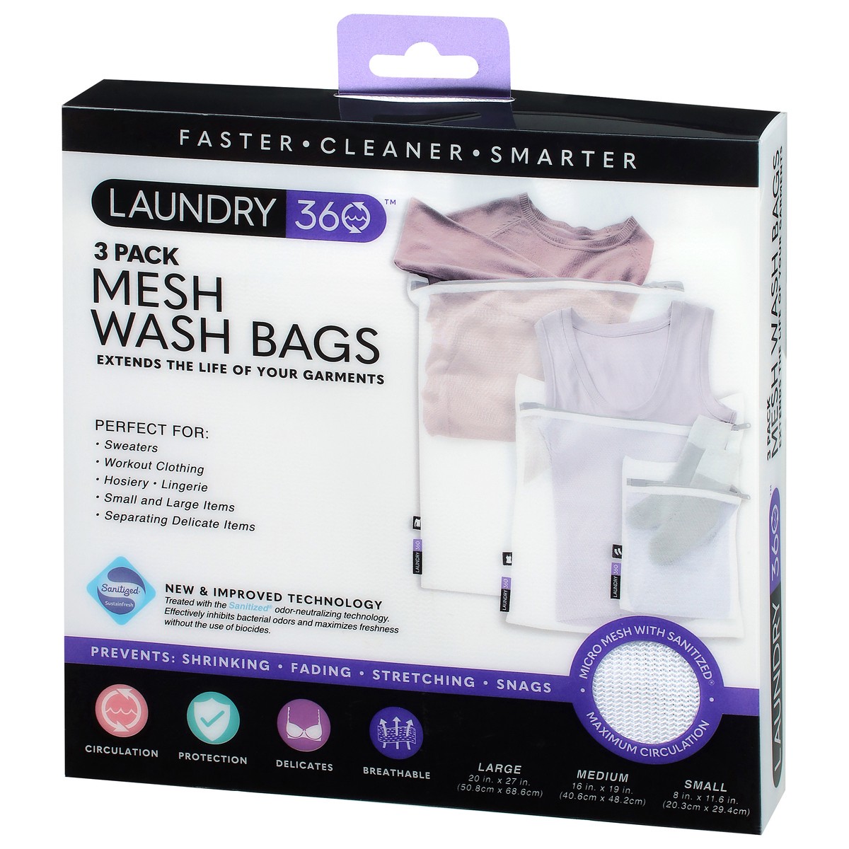 slide 4 of 4, Woolite Mesh Wash Bags, 3 ct