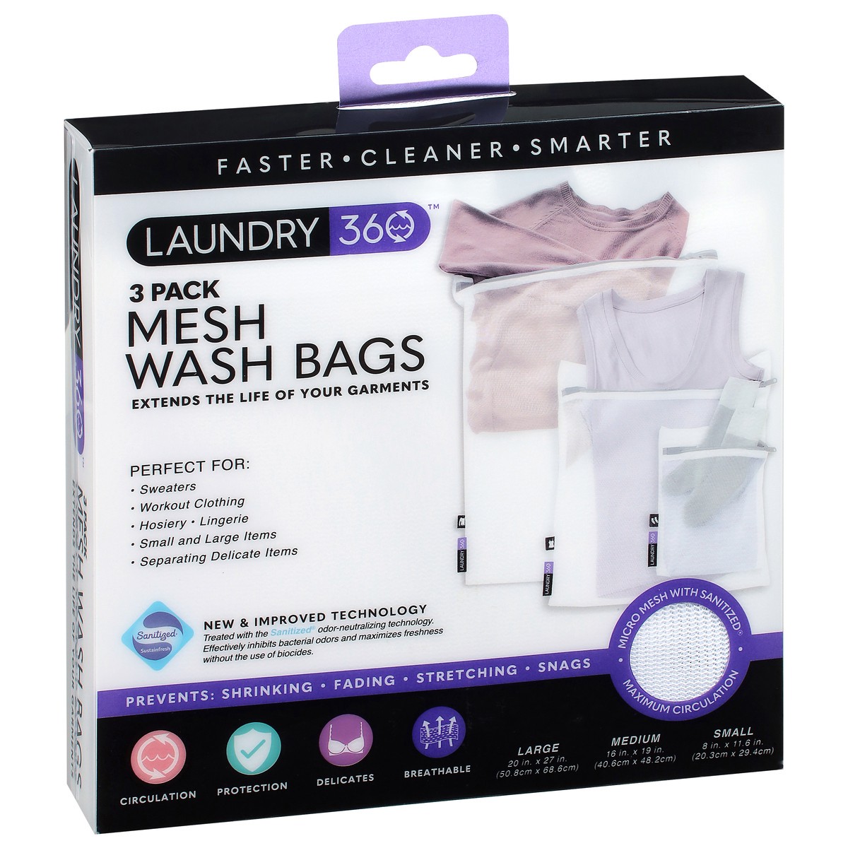 slide 3 of 4, Woolite Mesh Wash Bags, 3 ct