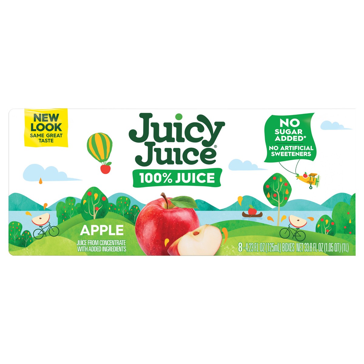 slide 1 of 9, Juicy Juice 100% Juice, Apple, 8 Count, 4.23 Fl Oz Juice Boxes, 8 ct