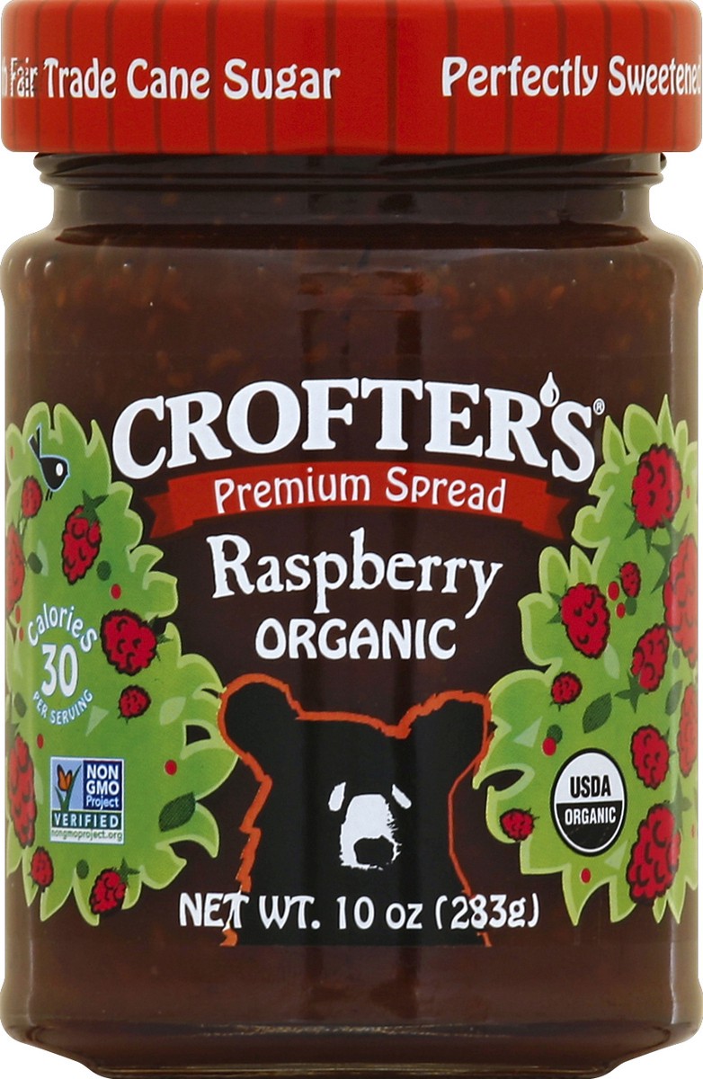 slide 2 of 2, Crofter's Premium Spread Seedless Raspberry Organic, 10 fl oz