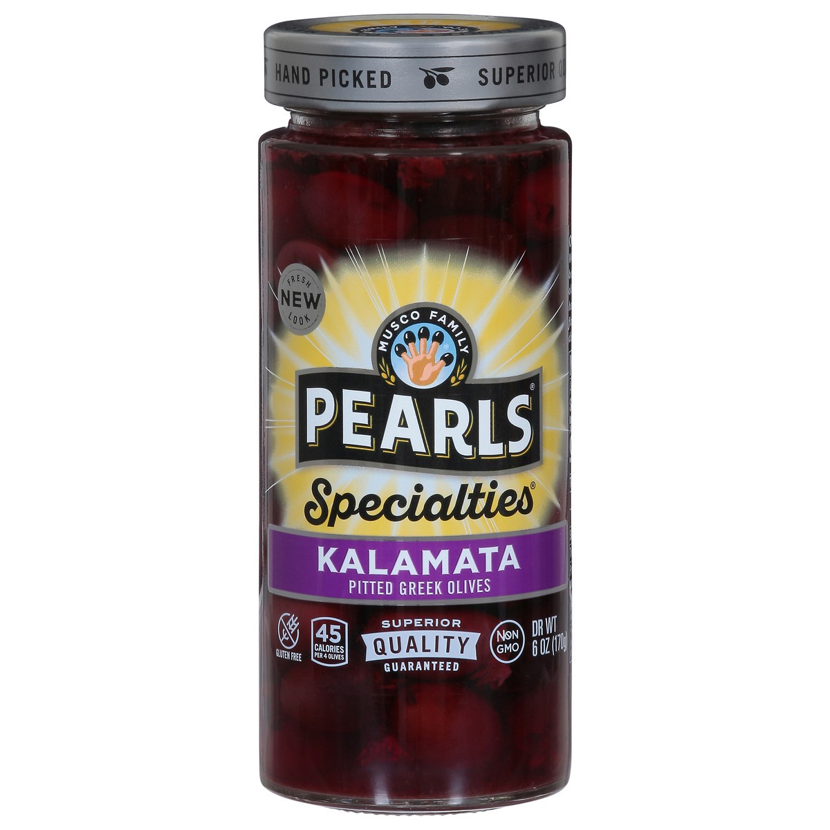 slide 5 of 15, Pearls Specialties Pitted Kalamata Greek Olives 6 oz, 6 oz