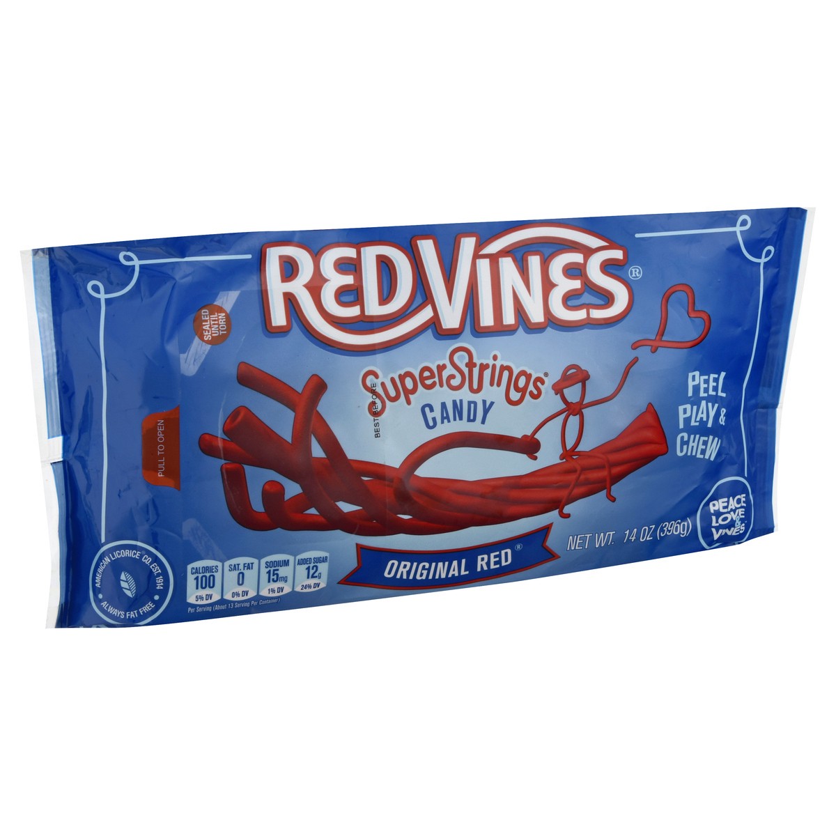 slide 2 of 9, Red Vines SuperStrings Original Red Candy 14 oz, 14 oz