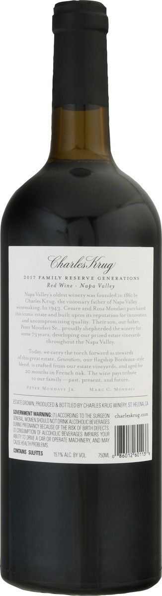 slide 6 of 11, Charles Krug Red Wine, Napa Valley, 25.4 oz