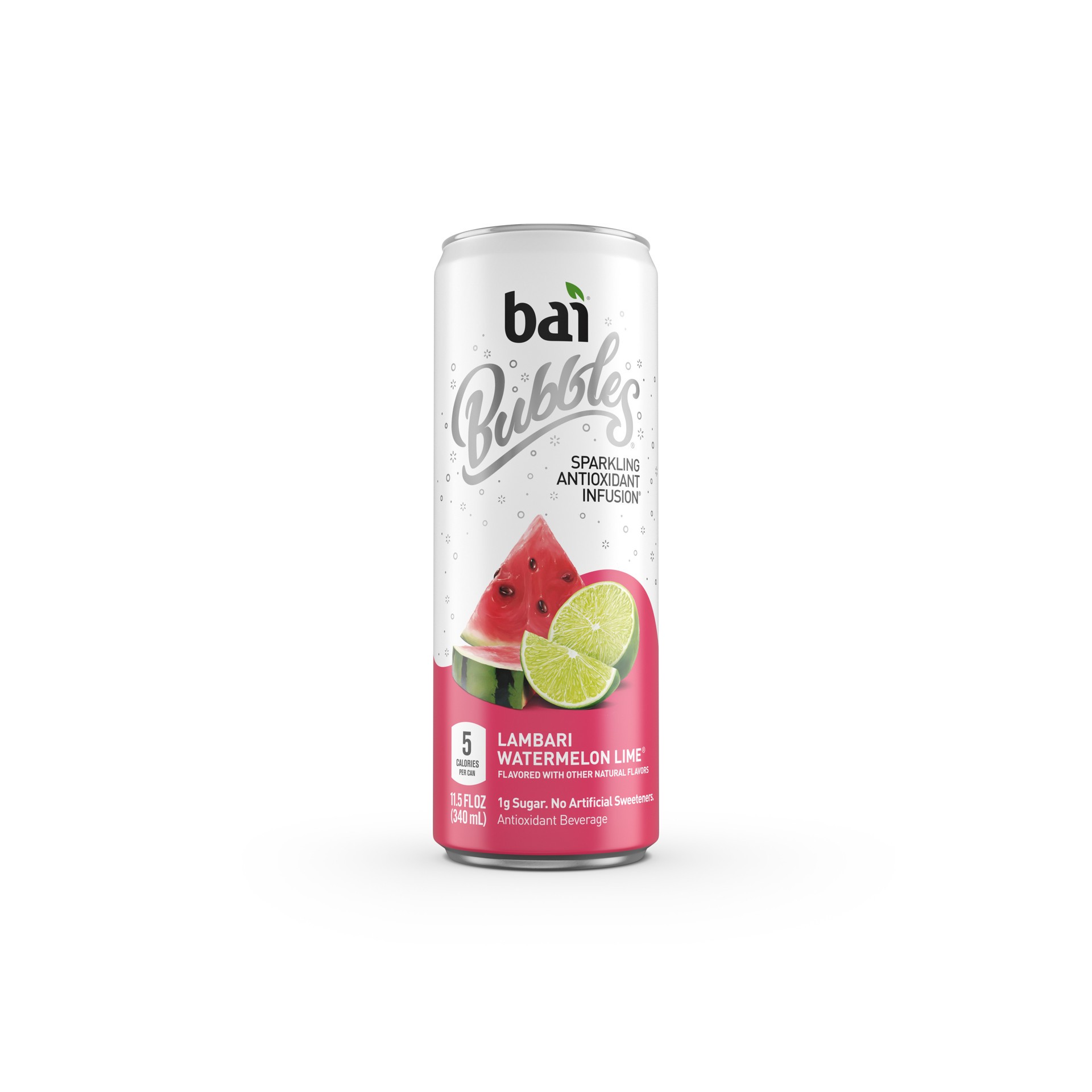 slide 1 of 13, Bai Bubbles Sparkling Water, Lambari Watermelon Lime, Antioxidant Infused Drinks, 11.5 Fluid Ounce Can, 11.50 fl oz