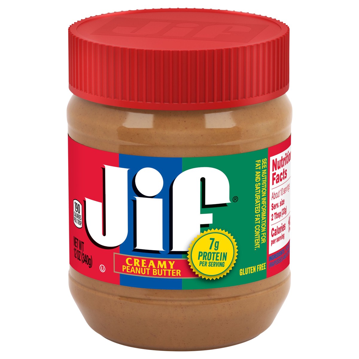 slide 7 of 9, Jif Creamy Peanut Butter 12 oz, 12 oz